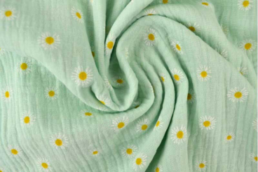 Double Gauze - Daisy - Mint 