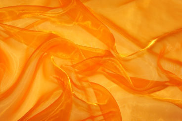 Organza Stoff - Halloween - Orange 