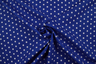 Patchwork-Stoff Classic - Kleine Sterne - Royal/Weiß 