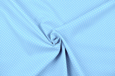 Patchwork-Stoff Classic - Pünktchen - Hellblau/Weiß 