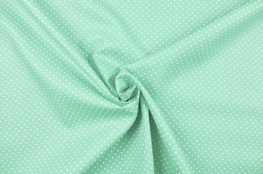 Patchwork-Stoff Classic - Pünktchen - Mint/Weiß 