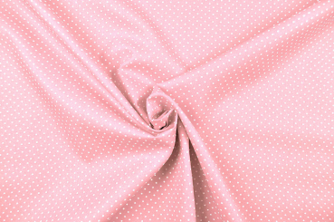 Patchwork-Stoff Classic - Pünktchen - Rosa/Weiß 