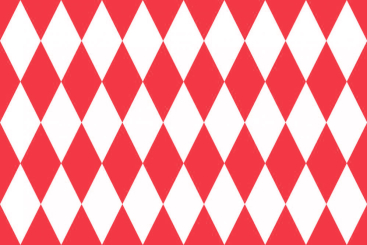 Satin Raute - Weiß/Rot 