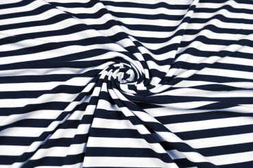 Viskosejersey - Navy Stripes 