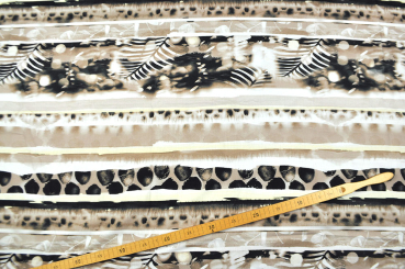Blusenstoff Baumwolle - Stripes Animal Print 