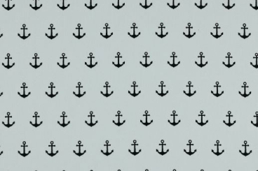 Popeline-Baumwollstoff - Anker Weiß/Navy