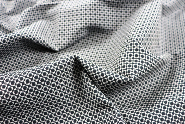 Jacquard aus Baumwoll-Mix mit kleinen Kreisen 