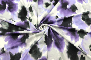Viskosejersey - Aquarell Blüten 