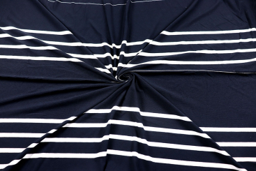 Viskosejersey - Midnight Stripes 