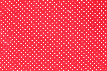 Baumwollstoff mit Tupfen - Rot/Weiß 
