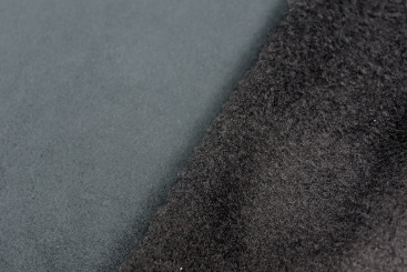 Wildleder-Imitat mit Fleece-Rückseite - Grau 