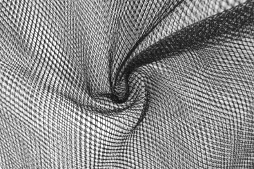 Schwer Entflammbarer Netzstoff - 250 cm - Schwarz 