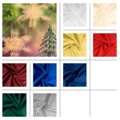Satin Stoff Weihnachten 