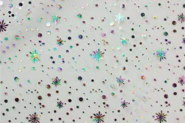 Fein-Tüll mit Glitzersternen und Pailletten 