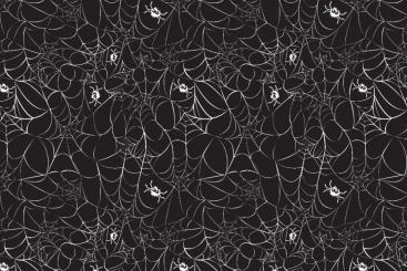 Pannesamt - Gruselspinnen - Schwarz/Weiß 