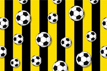 Dekostoff - Soccer black/yellow 