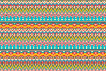 Polar-Fleece Indio - Zacken-Design - Bunt 