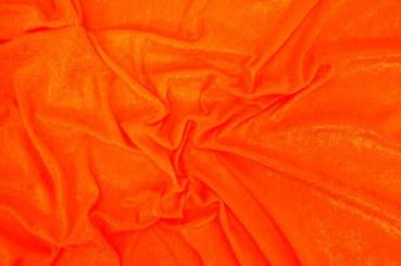 Pannesamt Stoff - Neon-Orange - 2,0 Meter 