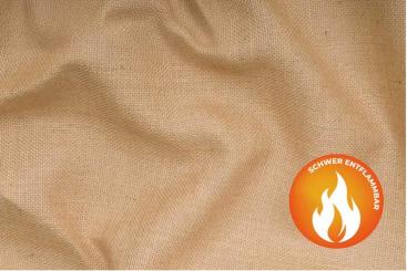 Schwer entflammbare Jute in 210 cm Breite 
