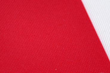 Polyester-Stoff - reißfest und wasserdicht - Blockstreifen Rot/Weiß