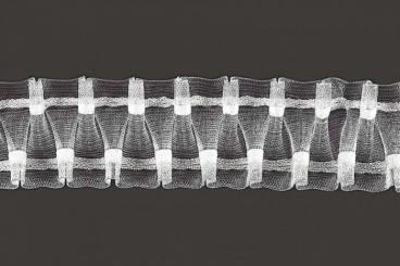 Smokband - 2,5-fach Stoffzuschlag - transparent - 50 mm 