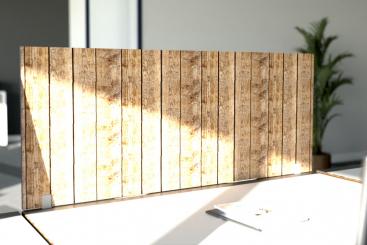 Akustikpaneel Tisch - Holzdielen - inkl. Befestigung - 120 x 50 cm 