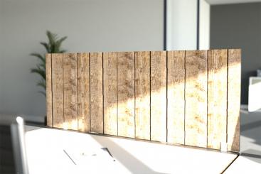 Akustikpaneel Tisch - Holzdielen - inkl. Befestigung - 160 x 50 cm 