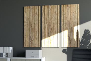 Akustikpaneel Wand - Holzdielen - inkl. Befestigung - 120 x 50 cm 