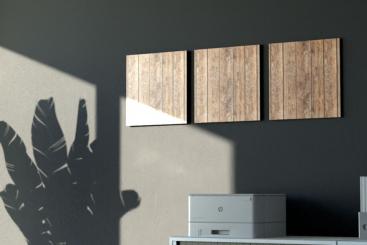 Akustikpaneel Wand - Holzdielen - inkl. Befestigung - 40 x 40 cm 