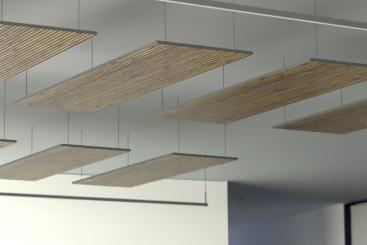 Akustikpaneel Decke - Holz-Paneele - inkl. Befestigung - 160 x 50 cm 