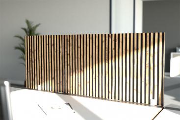 Akustikpaneel Tisch - Holz-Paneele - inkl. Befestigung - 160 x 50 cm 