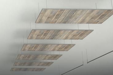 Akustikpaneel Decke - Holz Shabby - inkl. Befestigung - 120 x 50 cm 