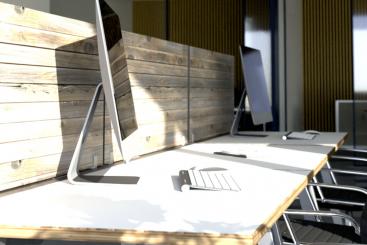 Akustikpaneel Tisch - Holz Shabby - inkl. Befestigung - 120 x 50 cm 