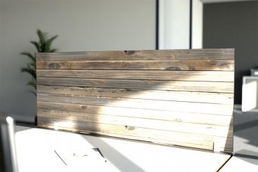 Akustikpaneel Tisch - Holz Shabby - inkl. Befestigung - 160 x 50 cm 