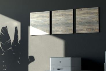 Akustikpaneel Wand - Holz Shabby - inkl. Befestigung - 40 x 40 cm 