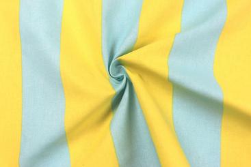 Baumwollstoff Bicolor - Gelb/Hellblau 