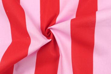 Baumwollstoff Bicolor - Rosa/Rot 