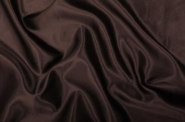 Bekleidungsstoff Satin - Seidentouch - Dunkelbraun - 1,0 Meter 