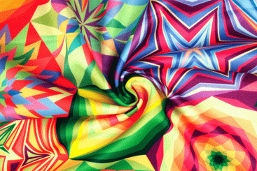 Tanzkleiderstoff  - Retro Colour 