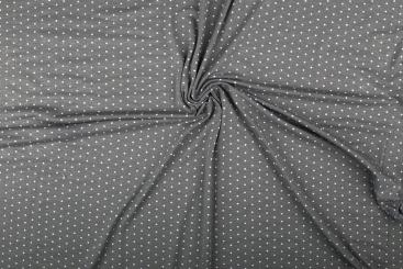 Jersey-Stoff - Mini-Punkte - Grau 