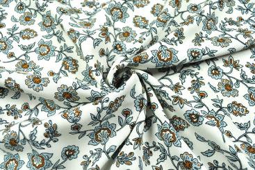 Viskosestoff - Jennys Blümchen - Off-White 