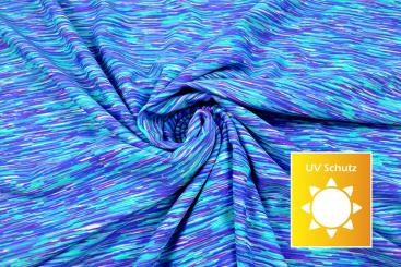 Badeanzugstoff - Blue Karma 