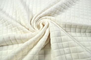 Steppjacquard - Quadrat 2 x 2 - Creme 