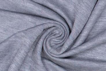 Viskosestoff Nylon - Leinen-Look - Blau 