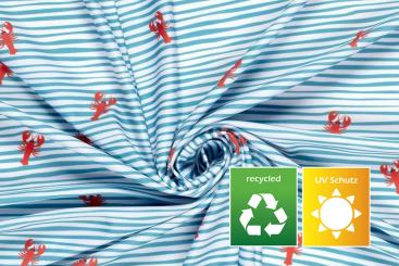 Recycling-Badeanzugstoff - Lobsters 