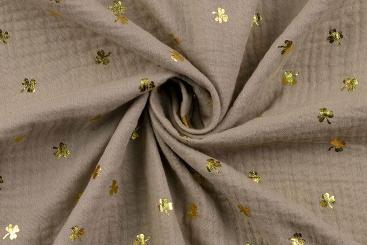 Musselin - Lucky Clover - Taupe 