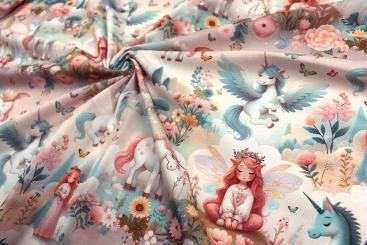 Jersey Digitaldruck - Unicorn Fairytale 