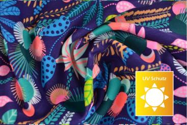 Badeanzugstoff - Knallbunte Palmen 