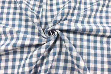 Double Gauze Vichy-Karo - zweiseitig - Nachtblau 