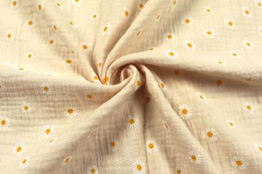 Double Gauze - Daisy - Vanilla 